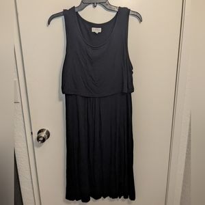 Black sleeveless nursing dress